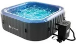 Juskys Whirlpool, Grau, Kunststoff, 185x65x185 cm, Freizeit, Pools und Wasserspa&szlig;,