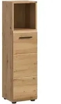 Mid.you Midischrank, Eiche Artisan, Kunststoff, Holzoptik, 3 F&auml;cher, 30x110x30 cm,