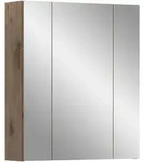 Mid.you Spiegelschrank, Schwarz, Holzwerkstoff, Holzoptik, 6 F&auml;cher, 60x70x18 cm,