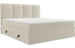 Mirjan24 Boxspringbett, Hellgrau, Textil, H3, H&ouml;he ca. 19 cm, Rechteckig,...