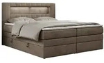 MKS Boxspringbett, Braun, Textil, 2-Sitzer, H4, Rechteckig, 180x200 cm,...