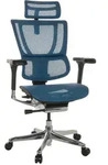 Mid.you Drehstuhl, Blau, Kunststoff, Drehkreuz, 69x116-138x66 cm, Sitzfl&auml;che 360&deg;