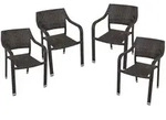 Deluke Gartenstuhl, Braun, Kunststoff, 57x82x66 cm, Gartenm&ouml;bel, Gartenst&uuml;hle,