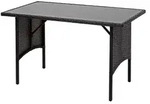 MCW Poly-Rattan, Schwarz, Kunststoff, rechteckig, 112x68x60 cm, Gartenm&ouml;bel,