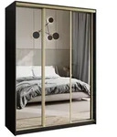 Masseno Schwebet&uuml;renschrank, Schwarz, Holzwerkstoff, 9 F&auml;cher, 4 Schubladen,
