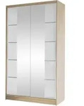 Mirjan24 Schwebet&uuml;renschrank, Sonoma Eiche, Wei&szlig;, Holzwerkstoff, 4 F&auml;cher,