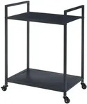 [en.casa] Servierwagen, Schwarz, Metall, Rechteckig, 50x68.5x36 cm, Esszimmer,