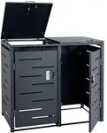 Proregal M&uuml;lltonnenbox, Anthrazit, Metall, 115x103x63 cm, Aufbewahrung &