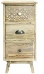 Mobili Rebecca Nachttisch, Braun, Holz, 30x65x30 cm, Schlafzimmer, Nachttische