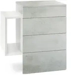 Vladon Nachttisch, Hellgrau, Holzwerkstoff, 60x63x36 cm, Schlafzimmer,...