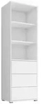 Mirjan24 B&uuml;cherregal, Wei&szlig;, Kunststoff, 3 Schubladen, Rechteckig, 60x178x40...