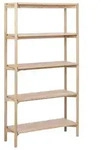 Regal, Eiche, Holz, Eiche, massiv, 4 F&auml;cher, 86x160x30 cm, Typenauswahl, stehend,