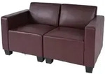 MCW 2-Sitzer, Rotbraun, Textil, 136x76x72 cm, Wohnzimmer, Sofas & Couches, Sofas,
