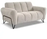 Beautysofa 2-Sitzer, Creme, Metall, 160x83x98 cm, Wohnzimmer, Sofas & Couches,...