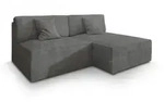 Masseno Ecksofa, Grau, Kunststoff, 3-Sitzer, L-Form, 204x148 cm, Wohnzimmer, Sofas &