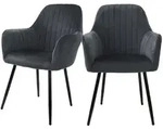 Ml-Design Esszimmerstuhl, Grau, Metall, 2-Sitzer, 60x84x58 cm, Esszimmer, St&uuml;hle,