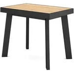 Skraut Home Konsolentisch, Eiche, Schwarz, Holzwerkstoff, Rechteckig,Rechteckig,
