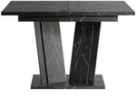 Mirjan24 Esstisch, Schwarz, Holzwerkstoff, Marmor Optik, Rechteckig,Rechteckig,