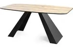 WFL Group Esstisch, Eiche Wotan, Metall, 12-Sitzer, Rechteckig,Rechteckig, 198x76x80