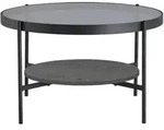 Mid.you Couchtisch, Schwarz, Metall, Glas, Holzwerkstoff, rund, rund, 42.5x73.5x73.5