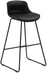 Livetastic Barhocker, Schwarz, Metall, Kunststoff, U-Form, 43x94x49 cm, Esszimmer,