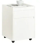 SoBuy Druckertisch, Wei&szlig;, Holzwerkstoff, 40x54x40 cm, Arbeitszimmer, Container