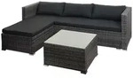 MCW Poly-Rattan, Grau, Grau, Kunststoff, Loungem&ouml;bel, Gartenlounge-Sets
