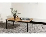 Gardenson Loungetisch, Natur, Holz, Metall, Akazie, rechteckig, 65x40x100 cm,