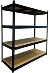 Quick Star Schwerlastregal, Schwarz, Metall, Rechteckig, 150x180x60 cm,...