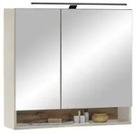 home24 Spiegelschrank Denver, Kaschmir, Holzwerkstoff, 4 F&auml;cher, 80x75x22 cm,...