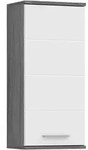 Mid.you H&auml;ngeschrank, Wei&szlig; Hochglanz, Holzwerkstoff, 2 F&auml;cher, 35x77x25 cm,