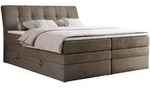 MKS Boxspringbett, Braun, Textil, 2-Sitzer, H4, Rechteckig, 140x200 cm,...