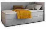 Sofnet Boxbett, Grau, Textil, H3, Rechteckig, 90x200 cm, Schlafzimmer, Betten,