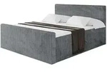 Altdecor Boxbett, Dunkelgrau, Holzwerkstoff, H3, H&ouml;he ca. 20 cm, 160x200 cm,