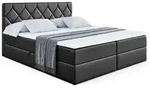 Altdecor Boxbett, Schwarz Hochglanz, Holzwerkstoff, H&ouml;he ca. 20 cm, 200x200 cm,