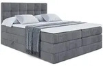 Altdecor Boxspringbett, Dunkelgrau, Holzwerkstoff, H&ouml;he ca. 20 cm, 180x200 cm,