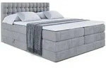 Altdecor Boxspringbett, Grau, Holzwerkstoff, H&ouml;he ca. 38 cm, 140x200 cm,