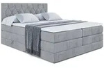 Altdecor Boxspringbett, Grau, Holzwerkstoff, H&ouml;he ca. 38 cm, 200x200 cm,