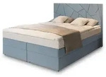 Masseno Boxbett, Hellblau, Holz, H2 + H3, 140x200 cm, Schlafzimmer, Betten,