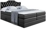 Altdecor Boxspringbett, Schwarz Hochglanz, Holzwerkstoff, H&ouml;he ca. 20 cm,...