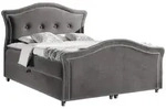 Mirjan24 Boxbett, Grau, Holz, 140x200 cm, Schlafzimmer, Betten, Boxspringbetten