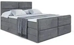 Altdecor Boxspringbett, Dunkelgrau, Holzwerkstoff, H&ouml;he ca. 37 cm, 200x200 cm,