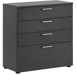 Mid.you Kommode, Anthrazit, Kunststoff, 4 Schublade(n) Schubladen, 80.2x84.2x41 cm,