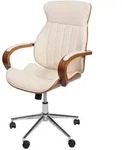 MCW B&uuml;rostuhl, Wei&szlig;, Holz, 63x109x64 cm, Arbeitszimmer, B&uuml;rost&uuml;hle,...