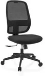 Mid.you Drehstuhl, Schwarz, Textil, Drehkreuz, 55x112x59 cm, Arbeitszimmer,