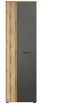 Trendteam Garderobenschrank, Anthrazit, Holzwerkstoff, 60x195x36 cm, Garderobe,