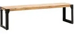 Mid.you Sitzbank, Akazie, Metall, Akazie, massiv, 3-Sitzer, 160x45x40 cm,...