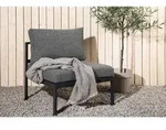Gardenson Loungesessel, Grau, Schwarz, Metall, eckig, 70x65x74 cm, Loungem&ouml;bel,