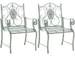 Deluke Gartenst&uuml;hle, Gr&uuml;n, Metall, 62x94x53 cm, Gartenm&ouml;bel, Gartenst&uuml;hle,