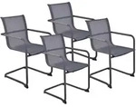 Deluke Gartenstuhl, Grau, Kunststoff, 57x89x59 cm, Gartenm&ouml;bel, Gartenst&uuml;hle,